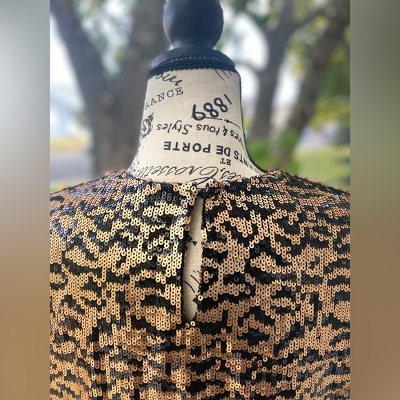 Zara Slip on Leopard sequin dress - Picture 8 of 13